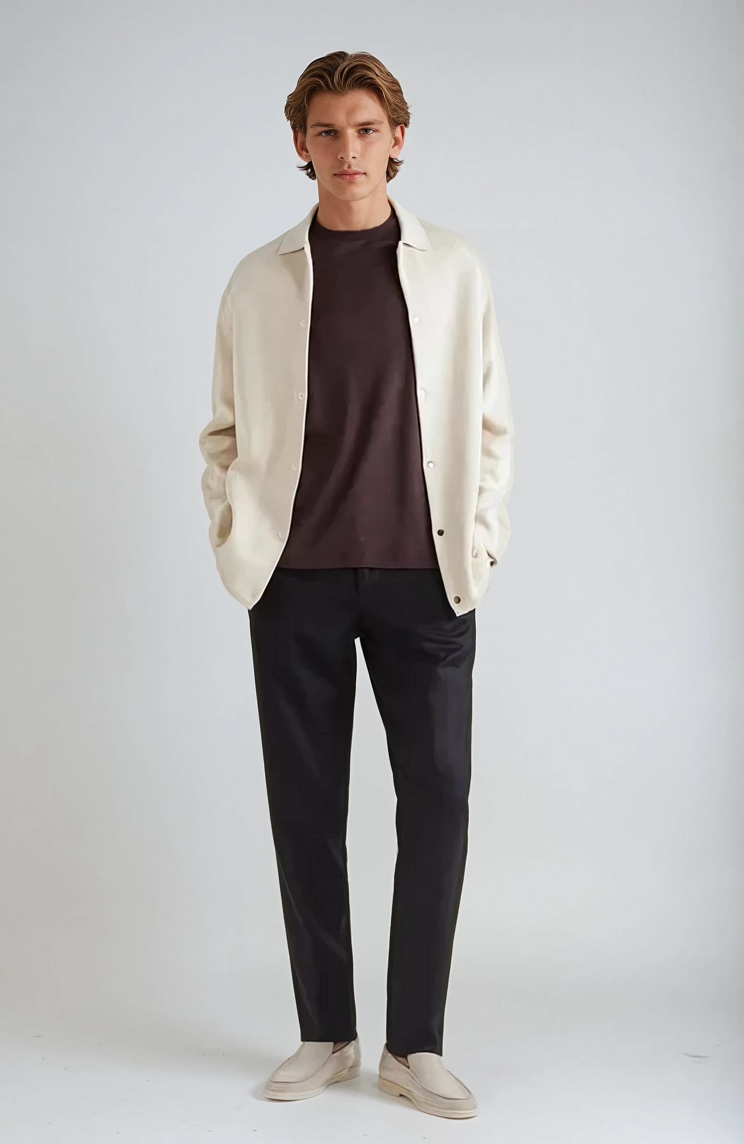 Mocassini Beige in Suede Eleganti Scarpe Comode e Stilose