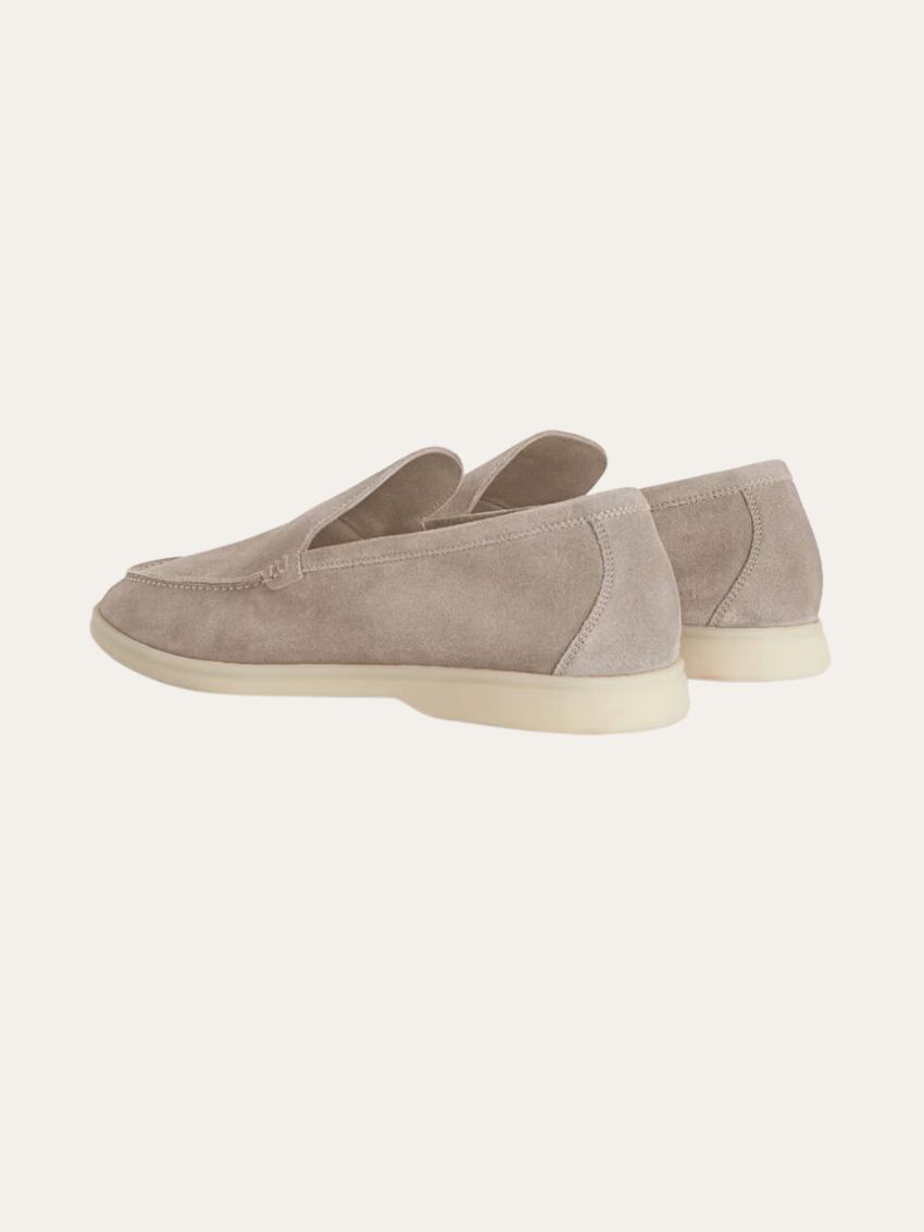 Mocassini Beige in Suede Eleganti Scarpe Comode e Stilose