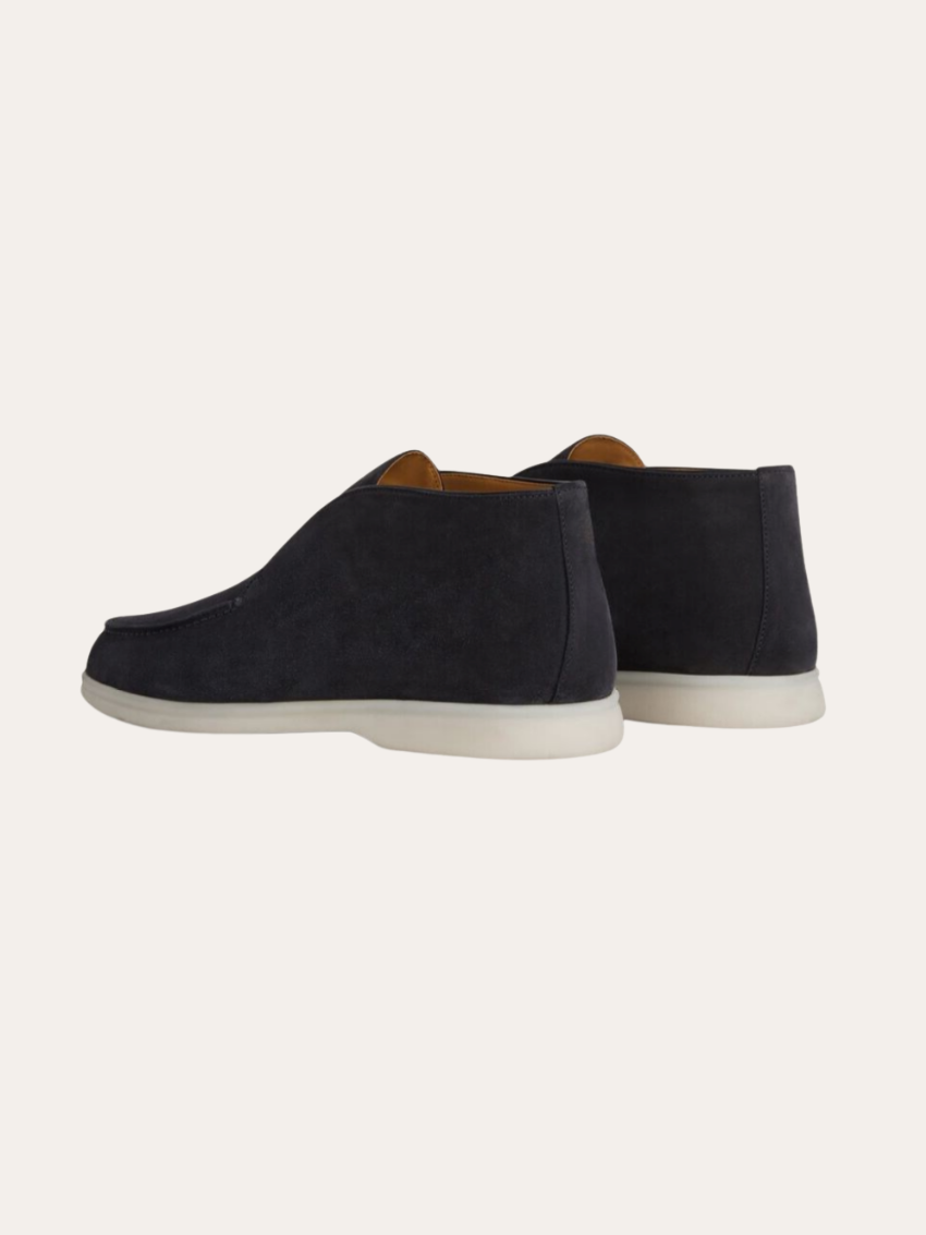 Mocassini Camoscio Blu Navy Eleganti Comodi Uomo Donna