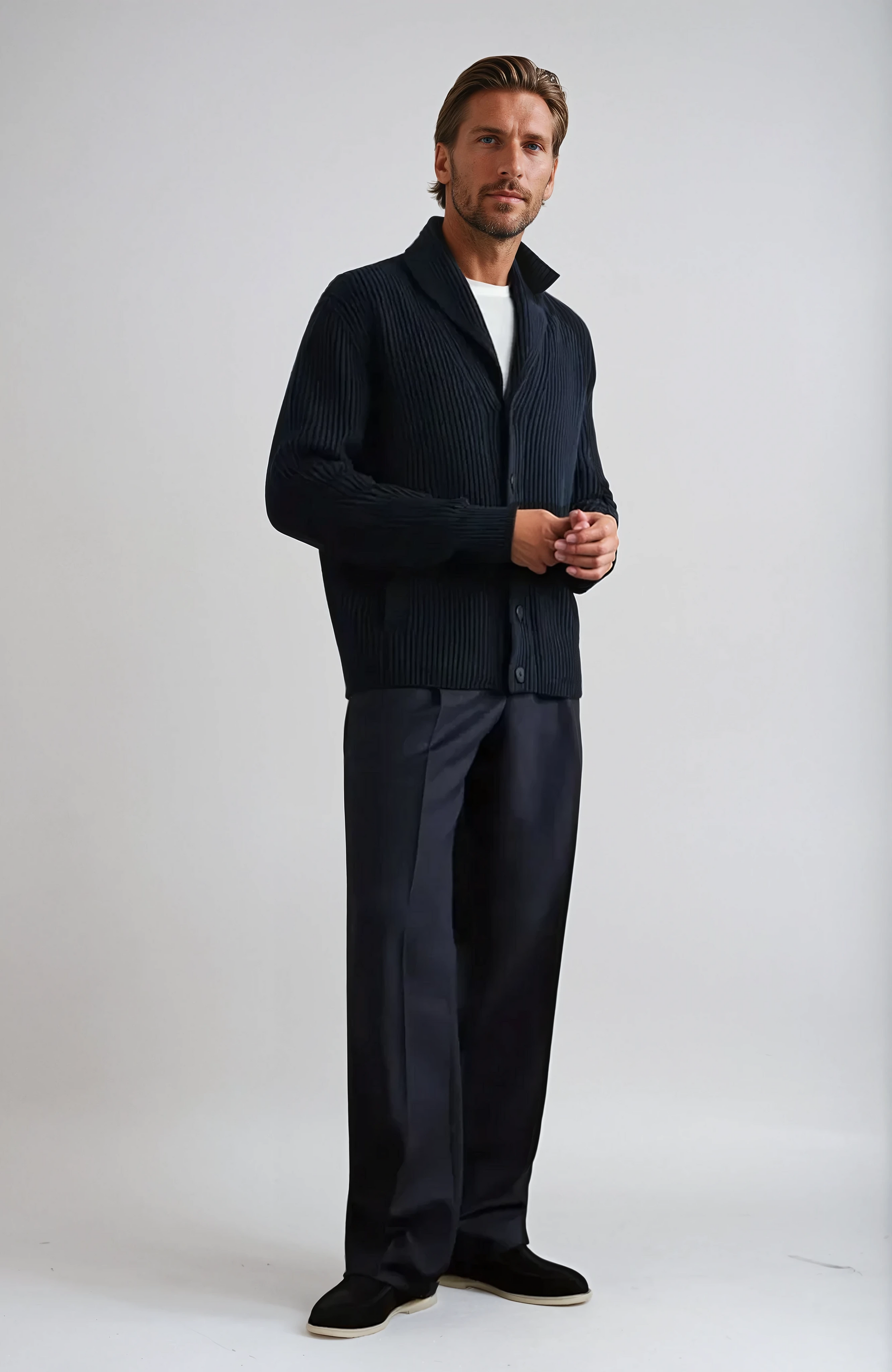 Mocassini Camoscio Blu Navy Eleganti Comodi Uomo Donna