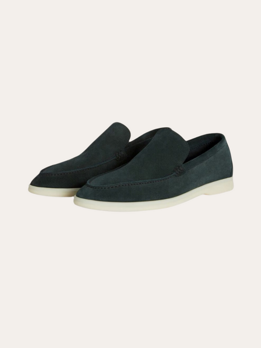 Mocassini Eleganti Verde Scuro in Suede per Comfort Chic