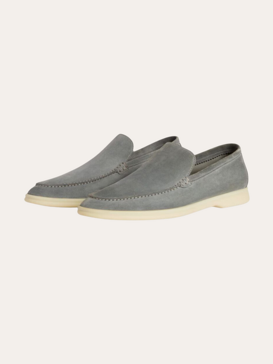 Mocassini Eleganti in Suede Grigio Scuro per Comfort e Stile