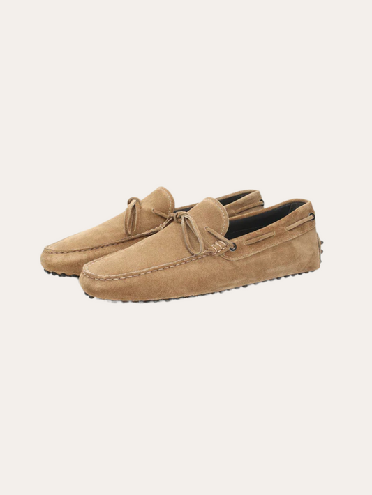 Mocassini Suede Beige Comodi e Versatili per Eleganza